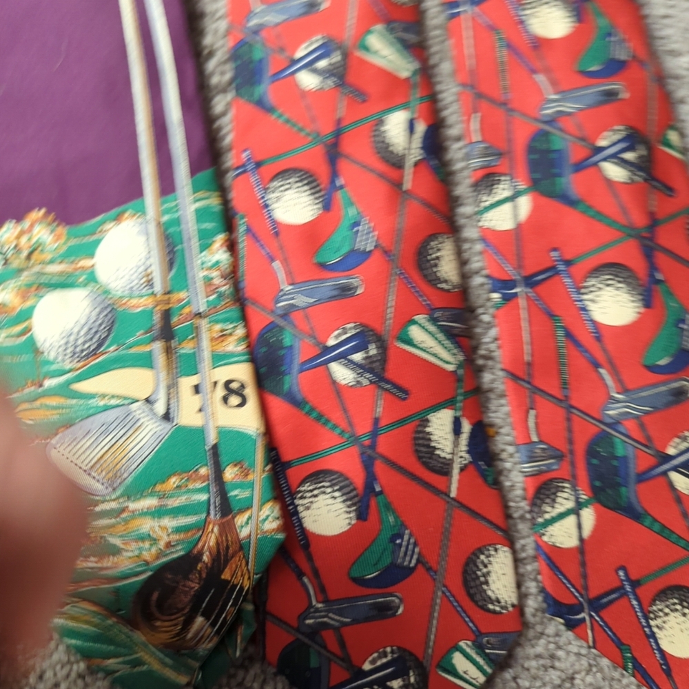 4 - Robert Talbott Golf Neck Tie Handsewn Finest Silk Made in USA - Picture 4 of 10